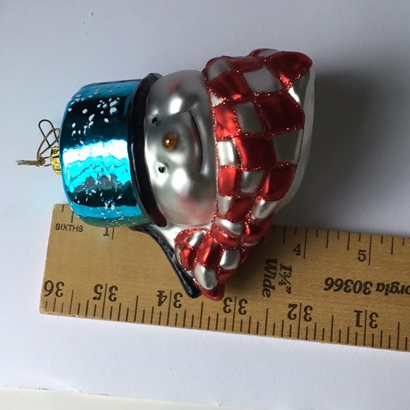 Glass Snowman Christmas Snowman Tree Ornament - Picture 9 of 9
